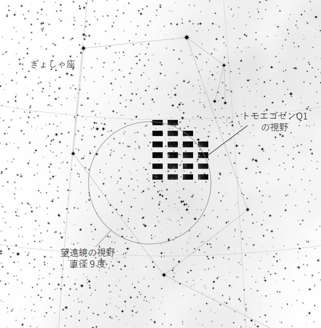 area of first light image